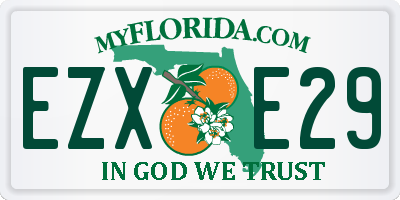 FL license plate EZXE29