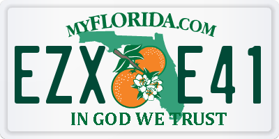 FL license plate EZXE41