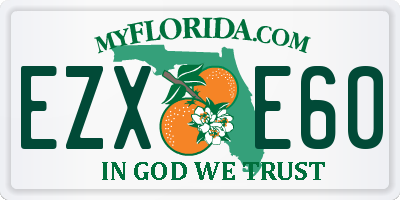 FL license plate EZXE60