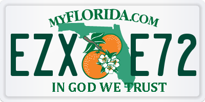 FL license plate EZXE72