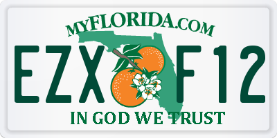 FL license plate EZXF12