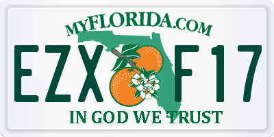 FL license plate EZXF17