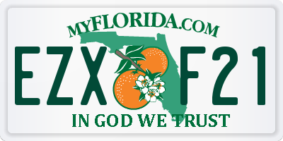 FL license plate EZXF21