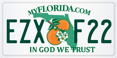 FL license plate EZXF22