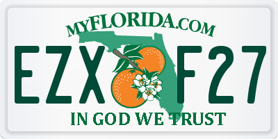 FL license plate EZXF27