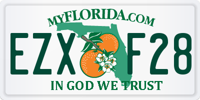 FL license plate EZXF28