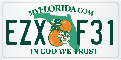 FL license plate EZXF31