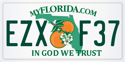 FL license plate EZXF37