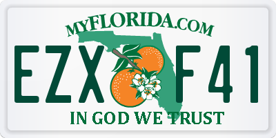 FL license plate EZXF41