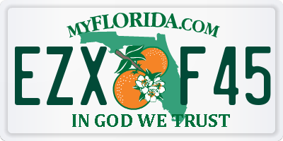 FL license plate EZXF45