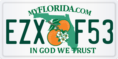 FL license plate EZXF53