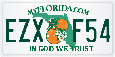 FL license plate EZXF54