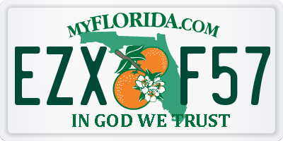 FL license plate EZXF57