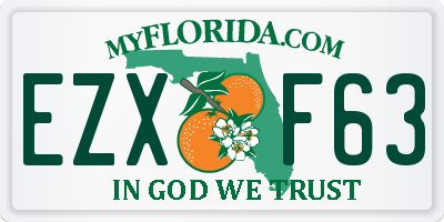 FL license plate EZXF63