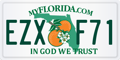 FL license plate EZXF71