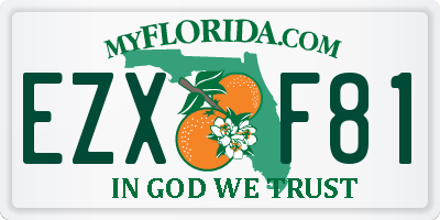 FL license plate EZXF81