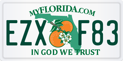 FL license plate EZXF83