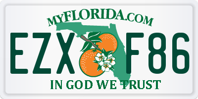 FL license plate EZXF86