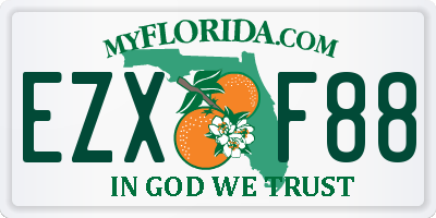 FL license plate EZXF88