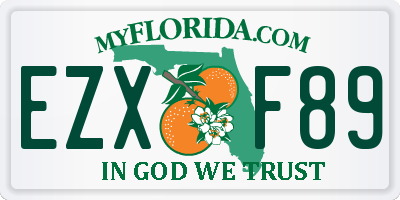 FL license plate EZXF89