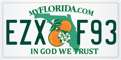 FL license plate EZXF93