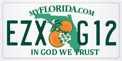 FL license plate EZXG12