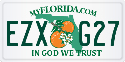 FL license plate EZXG27