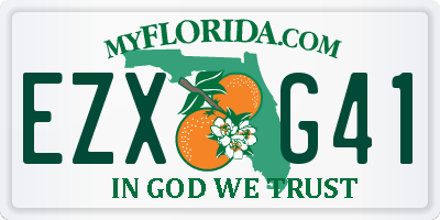 FL license plate EZXG41