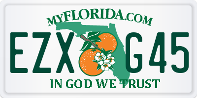 FL license plate EZXG45