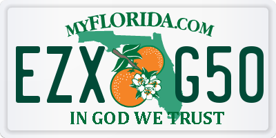 FL license plate EZXG50