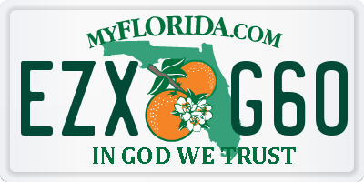 FL license plate EZXG60