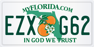 FL license plate EZXG62