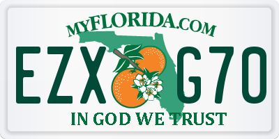 FL license plate EZXG70