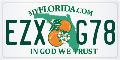 FL license plate EZXG78