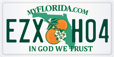 FL license plate EZXH04