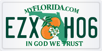 FL license plate EZXH06