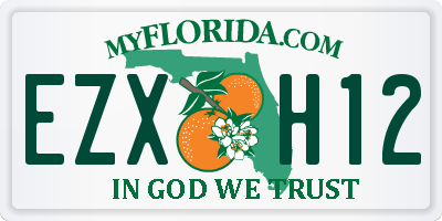 FL license plate EZXH12