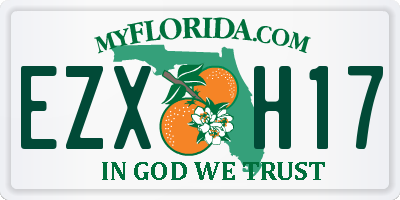 FL license plate EZXH17