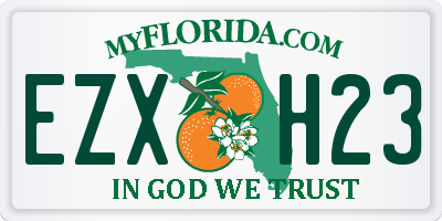 FL license plate EZXH23