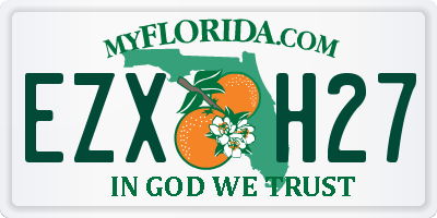 FL license plate EZXH27