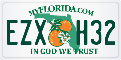 FL license plate EZXH32