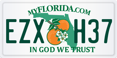 FL license plate EZXH37