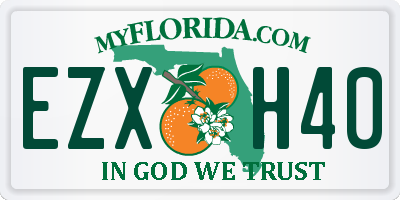 FL license plate EZXH40