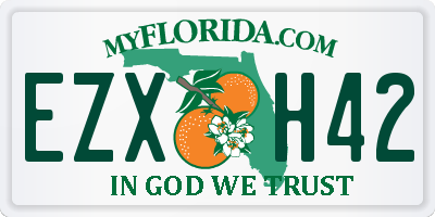 FL license plate EZXH42