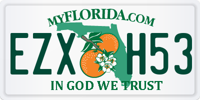 FL license plate EZXH53