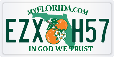 FL license plate EZXH57