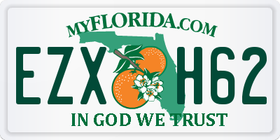 FL license plate EZXH62