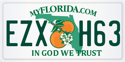 FL license plate EZXH63