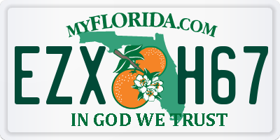 FL license plate EZXH67