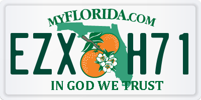 FL license plate EZXH71